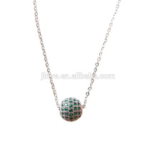 Fashion Green Diamond Ball Minimal Halskette